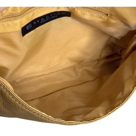 Kenneth Cole Reaction Camel Leather Shoulder Bag - Picture 9 of 15